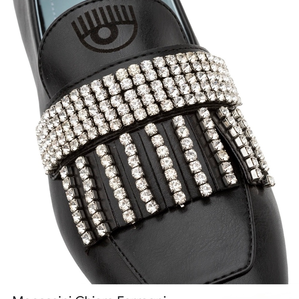 CHIARA FERRAGNI 
ITALIAN Loafers with Crystal Embellishments